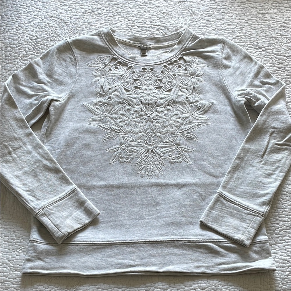 J Crew Embroidered Sweatshirt size XS